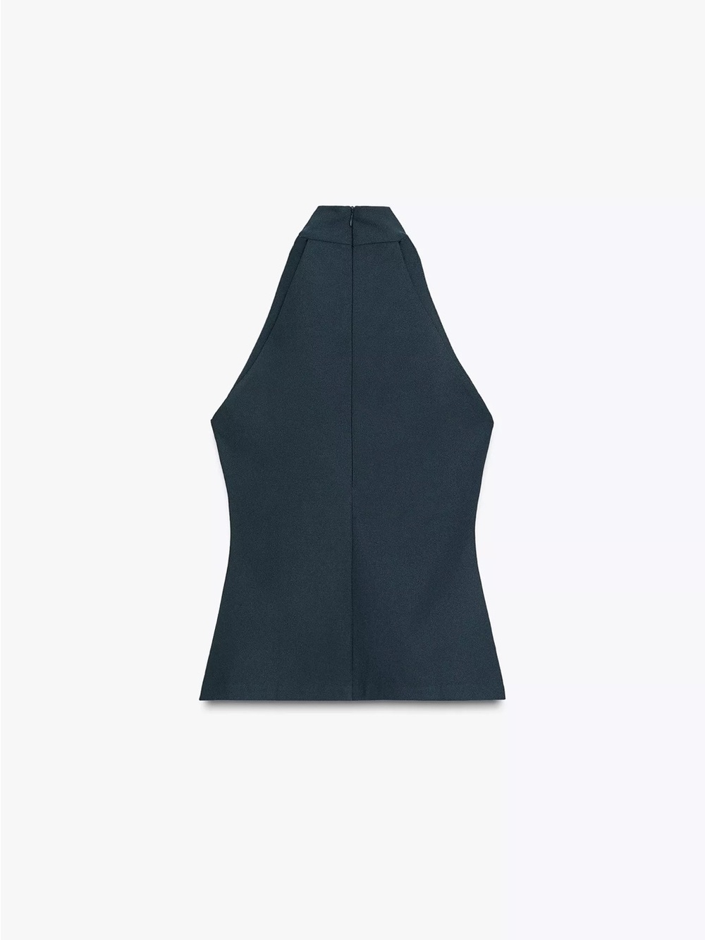 Zara Dark Teal Halter Neck Sleeveless Top